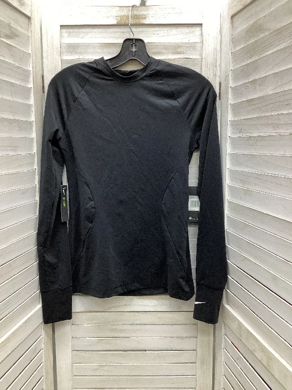 Women's Fashionable Long Sleeve T-shirt -Athletic Top Long Sleeve Crewneck By Nike Apparel In Black, Size: Xs Women's Fashionable Long Sleeve T-shirt -Athletic Top Long Sleeve Crewneck By Nike Apparel In Black, Size: Xs