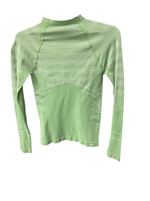 Women's Soft Cotton Long Sleeve T-shirt -Athletic Top Long Sleeve Crewneck By Nike In Green, Size: S Women's Soft Cotton Long Sleeve T-shirt -Athletic Top Long Sleeve Crewneck By Nike In Green, Size: S
