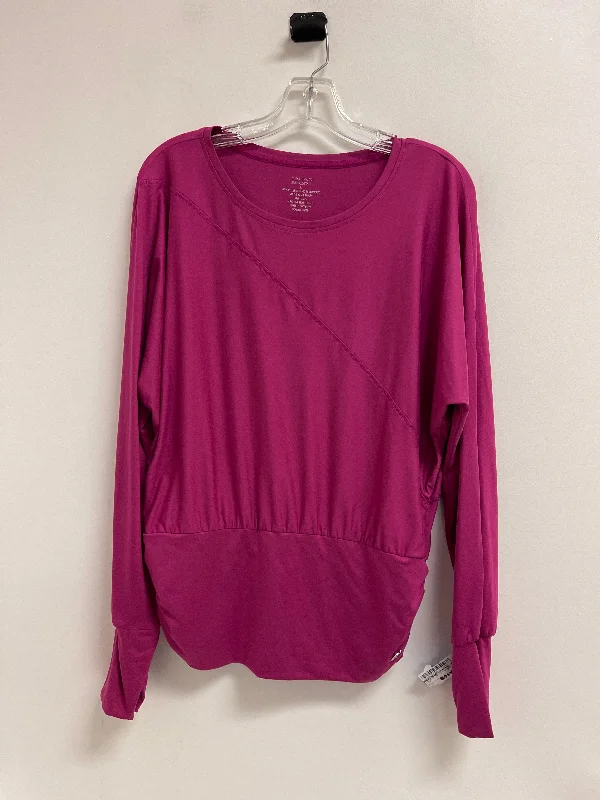 Women's Stylish Long Sleeve T-shirt for Fashionable Comfort -Athletic Top Long Sleeve Crewneck By Tahari By Arthur Levine In Pink, Size: L Women's Stylish Long Sleeve T-shirt for Fashionable Comfort -Athletic Top Long Sleeve Crewneck By Tahari By Arthur Levine In Pink, Size: L
