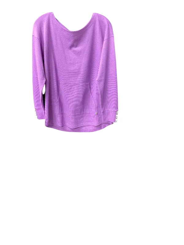 Women's Long Sleeve T-shirt for Fall -Athletic Top Long Sleeve Crewneck By Talbots In Purple, Size: M Women's Long Sleeve T-shirt for Fall -Athletic Top Long Sleeve Crewneck By Talbots In Purple, Size: M