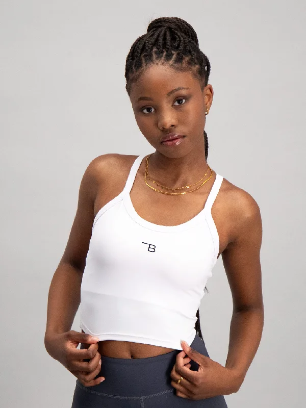 Women's Sexy Tank Tops -Essential Supportive Tank - White