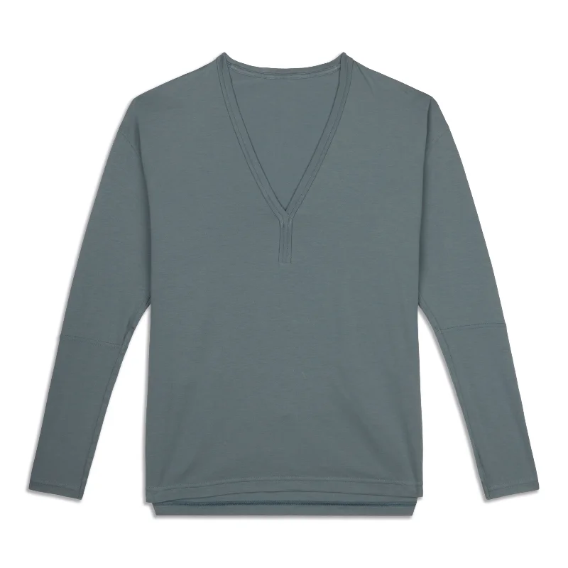 Women's Cotton Long Sleeve Top -Back In Action Long Sleeve - Resale