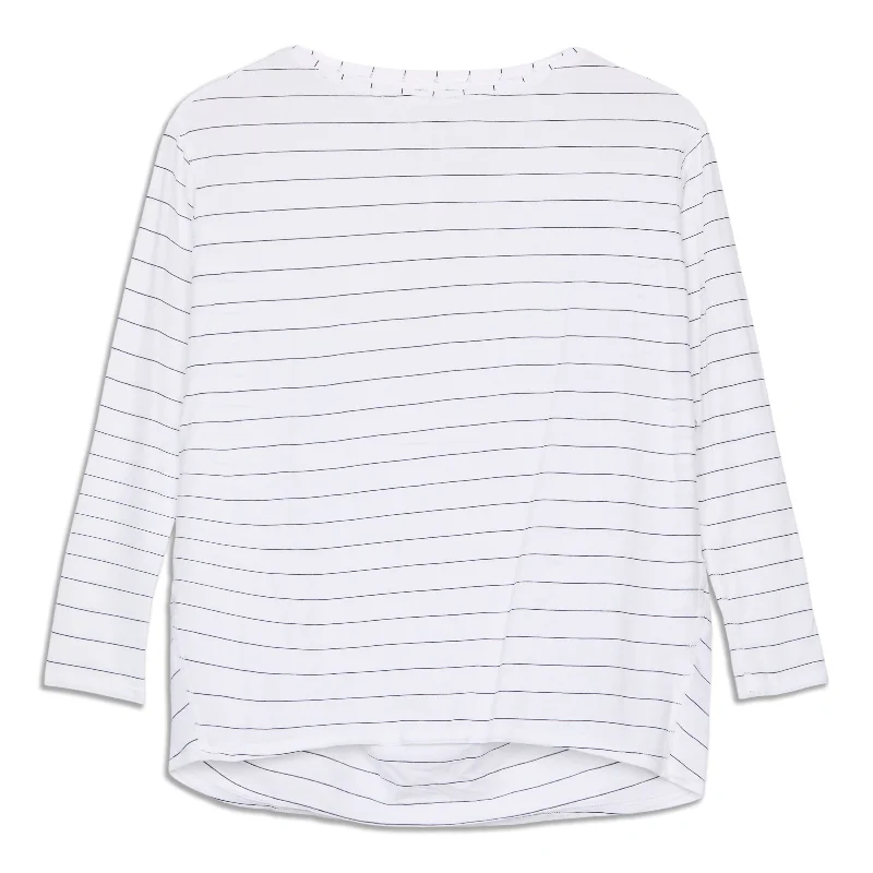 Women's Classic Long Sleeve T-shirt for Fashionable Women -Back In Action Long Sleeve Shirt - Resale Women's Classic Long Sleeve T-shirt for Fashionable Women -Back In Action Long Sleeve Shirt - Resale
