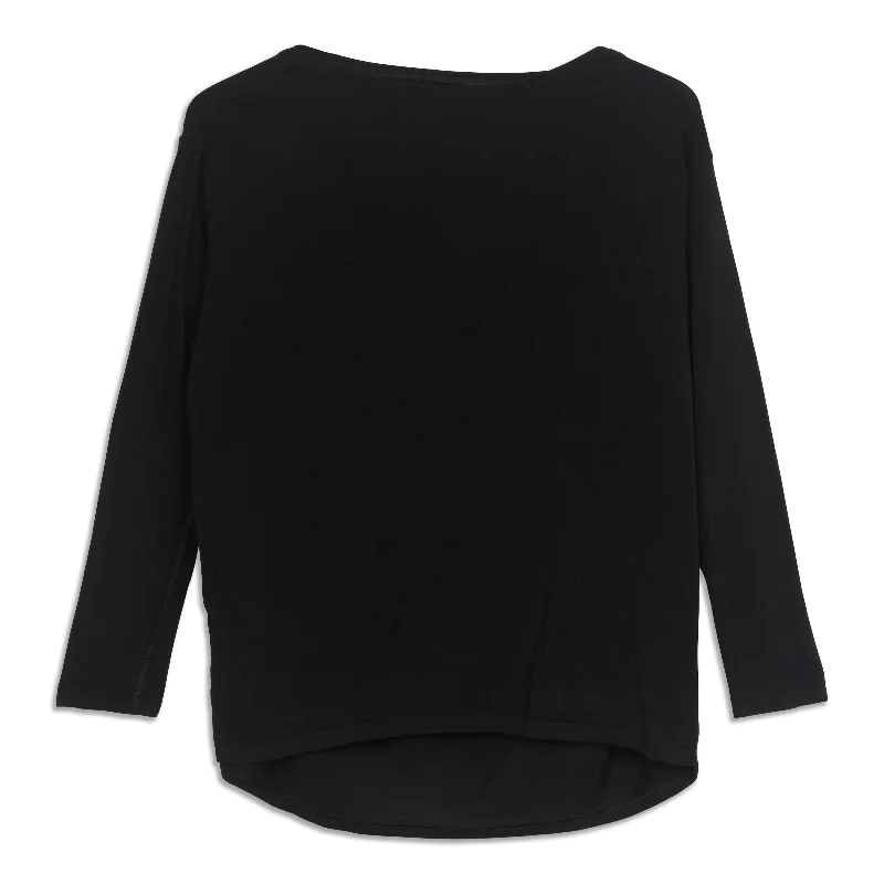 Stylish Women's Long Sleeve T-shirt -Back In Action Long Sleeve Shirt - Resale