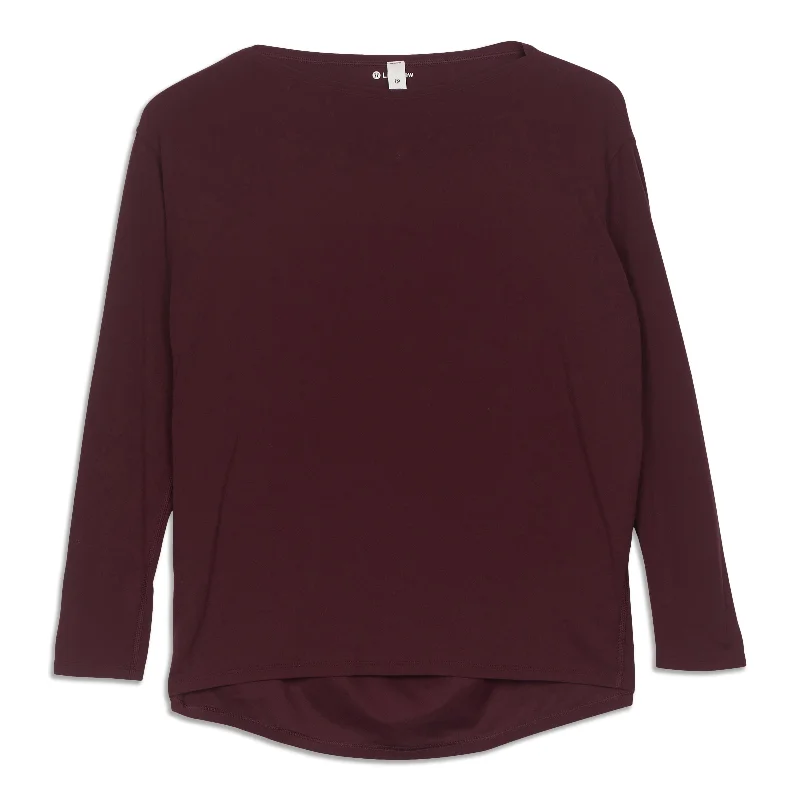Women's Elegant Long Sleeve Shirt for Parties -Back In Action Long Sleeve Shirt - Resale Women's Elegant Long Sleeve Shirt for Parties -Back In Action Long Sleeve Shirt - Resale
