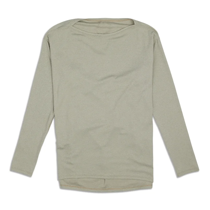 Women's White Long Sleeve T-shirt -Back In Action Long Sleeve Shirt - Resale