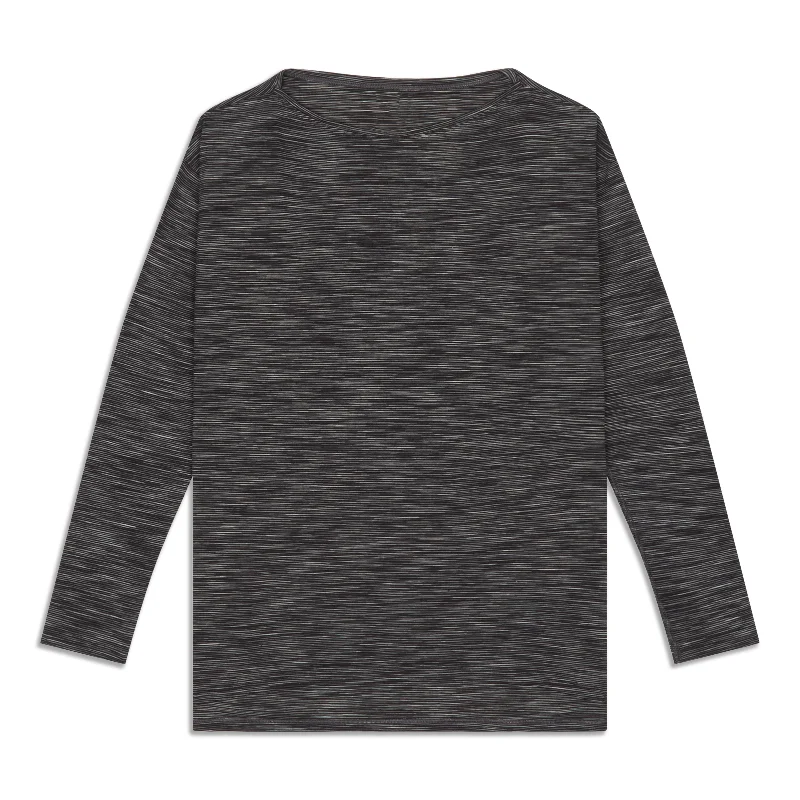 Women's Comfortable Long Sleeve T-shirt for Everyday Wear -Back In Action Long Sleeve Shirt - Resale