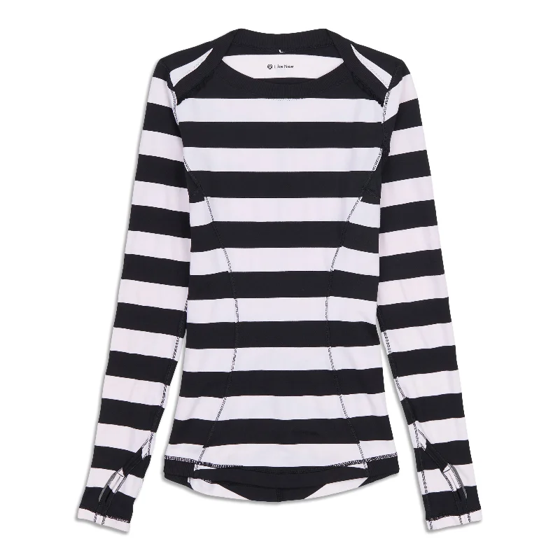 Women's Graphic Long Sleeve T-shirt for Casual Wear -Base Runner Long Sleeve Shirt - Resale Women's Graphic Long Sleeve T-shirt for Casual Wear -Base Runner Long Sleeve Shirt - Resale