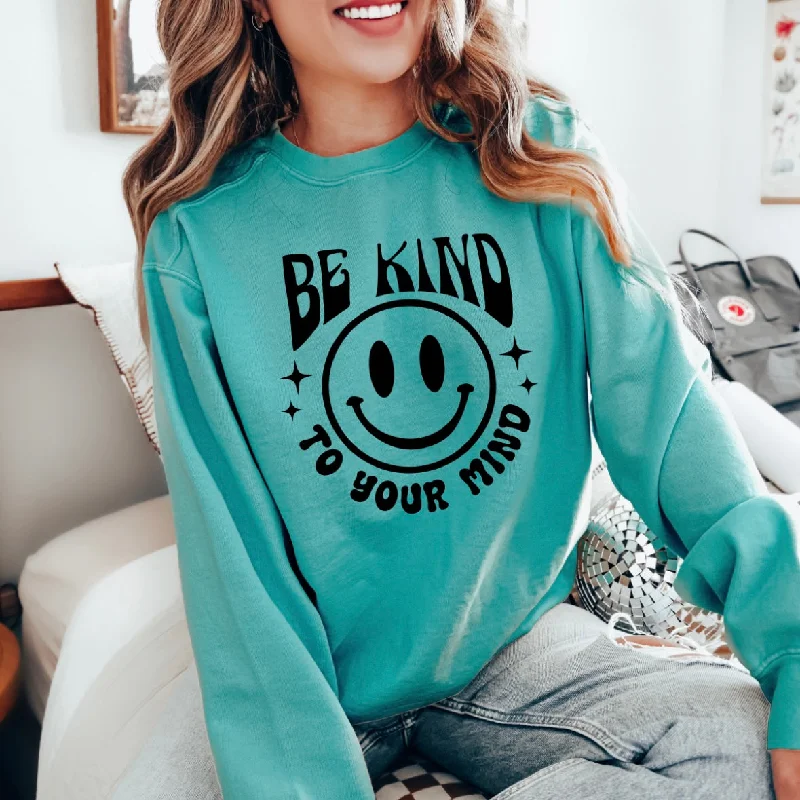 Women's Long Sleeve T-shirt for School -Kind to your Mind • Seafoam Long Sleeve