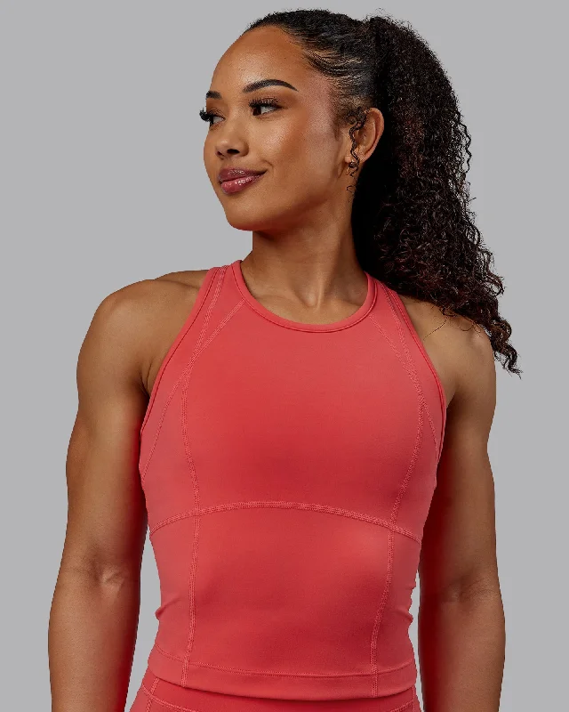 Women's Sexy Camisoles for Night Out -Bend Performance Tank - Cayenne