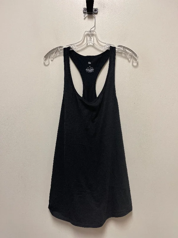 Women's Stylish Cami Tops with Elegant Design -Black Athletic Tank Top So, Size 2x