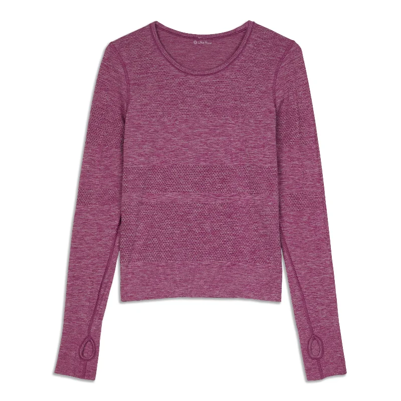 Women's Long Sleeve T-shirt with Lace Detail -Breeze By Long Sleeve Shirt - Resale