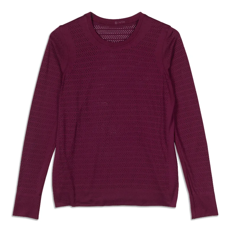 Women's Long Sleeve T-shirt for Simple Layering -Breeze By Long Sleeve Shirt - Resale Women's Long Sleeve T-shirt for Simple Layering -Breeze By Long Sleeve Shirt - Resale