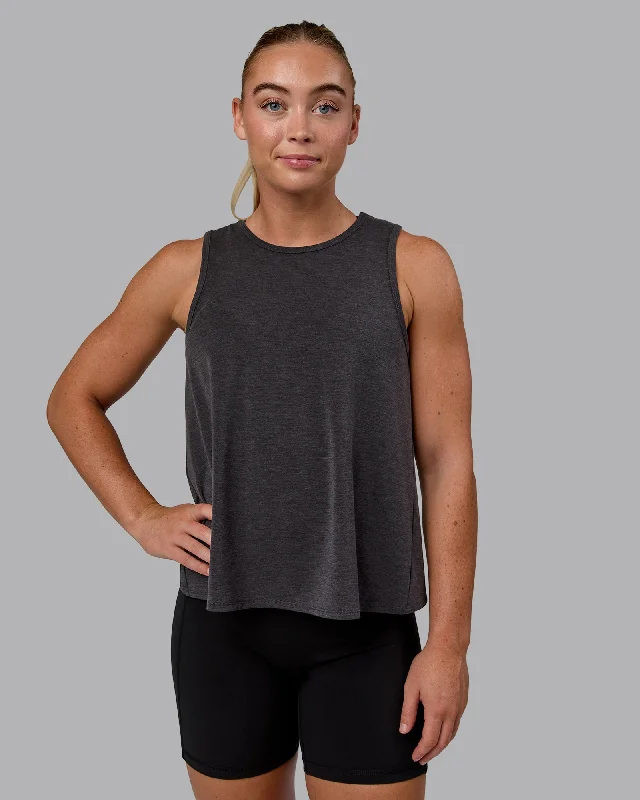 Women's Floral Tank Tops for Summer -Breeze Training Tank - Black