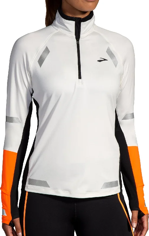 Women's Soft and Casual Long Sleeve T-shirt for Easy Wear -Brooks Run Visible Half Zip Long Sleeve Womens Running Top - Grey Women's Soft and Casual Long Sleeve T-shirt for Easy Wear -Brooks Run Visible Half Zip Long Sleeve Womens Running Top - Grey