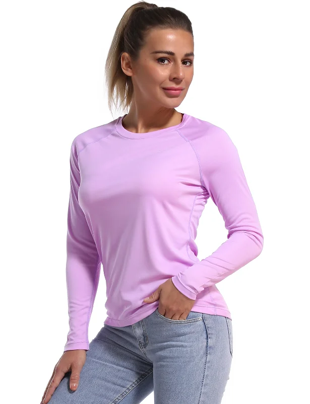 Women's Casual Long Sleeve T-shirt with Feminine Cut -Long Sleeve Athletic Shirts purple Women's Casual Long Sleeve T-shirt with Feminine Cut -Long Sleeve Athletic Shirts purple