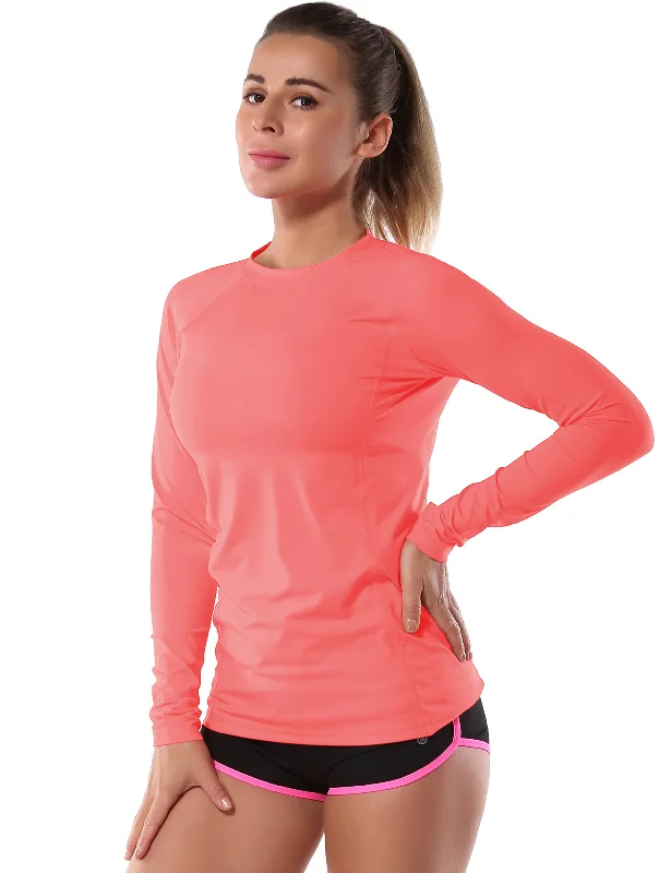 Women's Stylish Long Sleeve Shirt for Work and Play -Long Sleeve UPF 50+Rashguard coral Women's Stylish Long Sleeve Shirt for Work and Play -Long Sleeve UPF 50+Rashguard coral