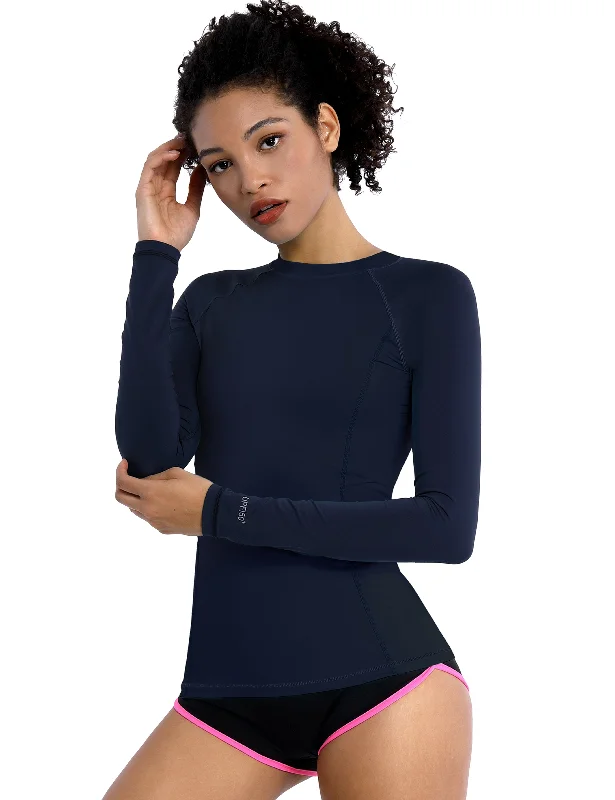 Women's Trendy Long Sleeve T-shirt for Active Days -Long Sleeve UPF 50+Rashguard darknavy Women's Trendy Long Sleeve T-shirt for Active Days -Long Sleeve UPF 50+Rashguard darknavy