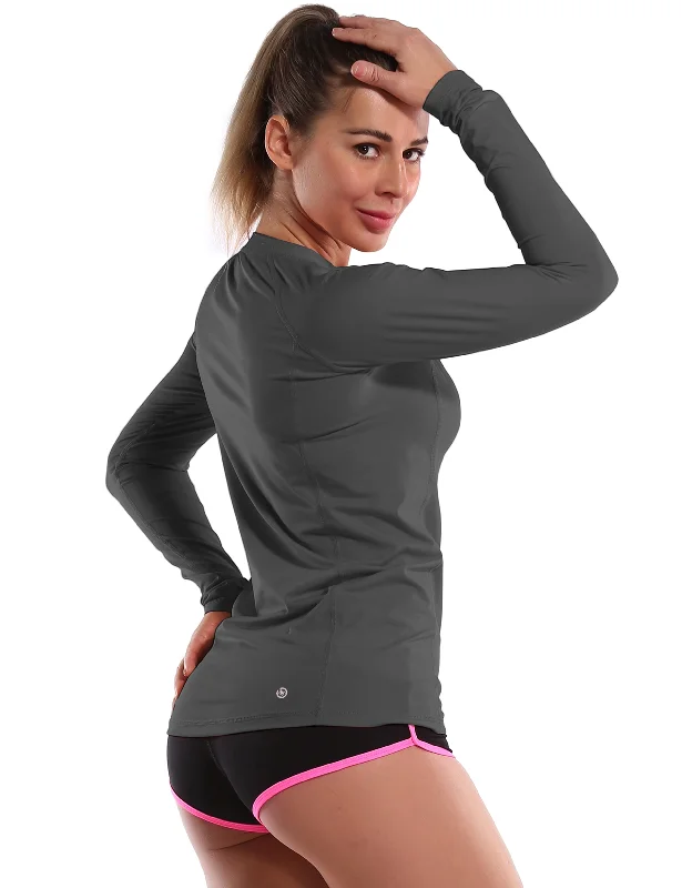 Women's Elegant Long Sleeve T-shirt for Evening Outfits -Long Sleeve UPF 50+Rashguard shadowcharcoal Women's Elegant Long Sleeve T-shirt for Evening Outfits -Long Sleeve UPF 50+Rashguard shadowcharcoal