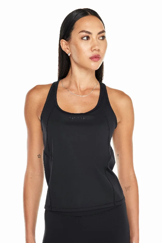 Women's Comfy Camisoles -Center Stage Tank - Black