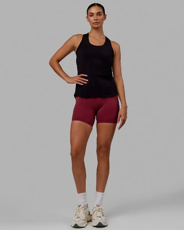 Women's Layered Tank Tops -Charge PimaFLX-Lite Active Tank - Black