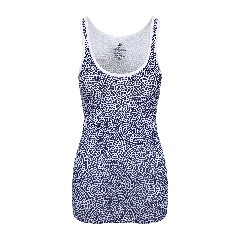 Women's Sexy Sleeveless Tops for Night Out -Chakra Energy Tank Blue