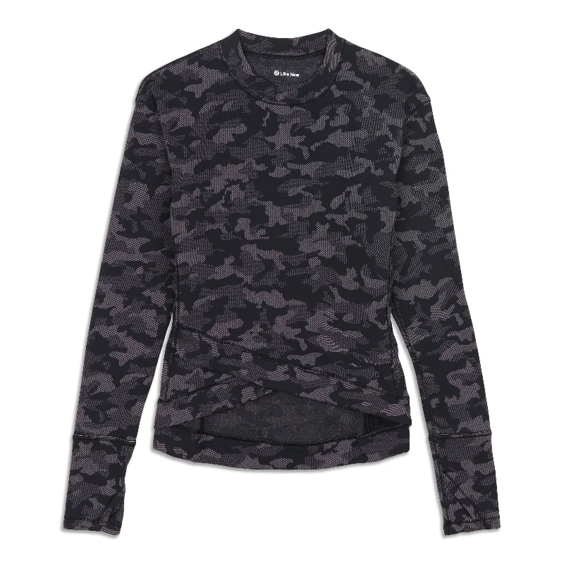 Women's Athletic Fit Long Sleeve T-shirt -Close To Crossing Long Sleeve - Resale