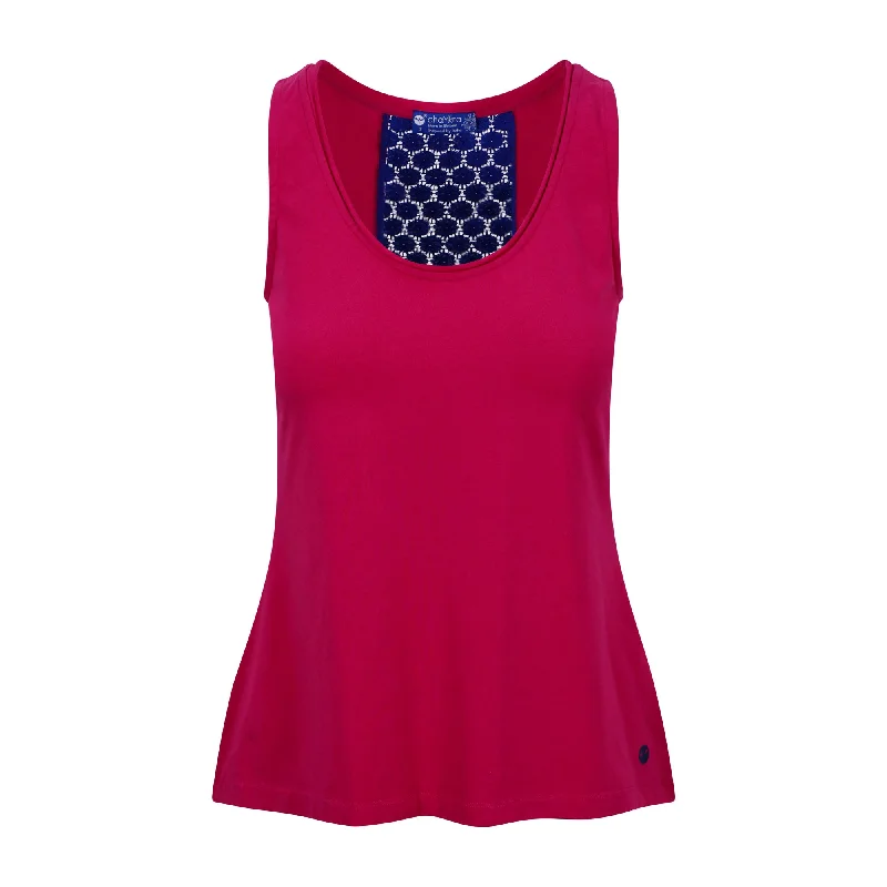 Women's Casual Tank Tops for Everyday Comfort -Contrast Chic Tank Magenta
