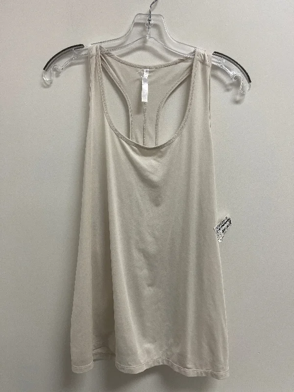 Women's Cozy Tank Tops for Cold Days -Cream Athletic Tank Top Fabletics, Size 2x