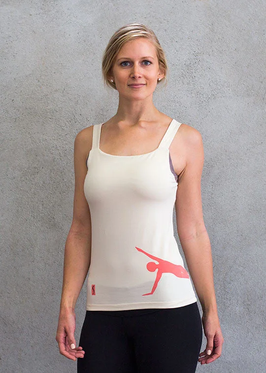Women's Casual Camis -Cream Walk Tank Top