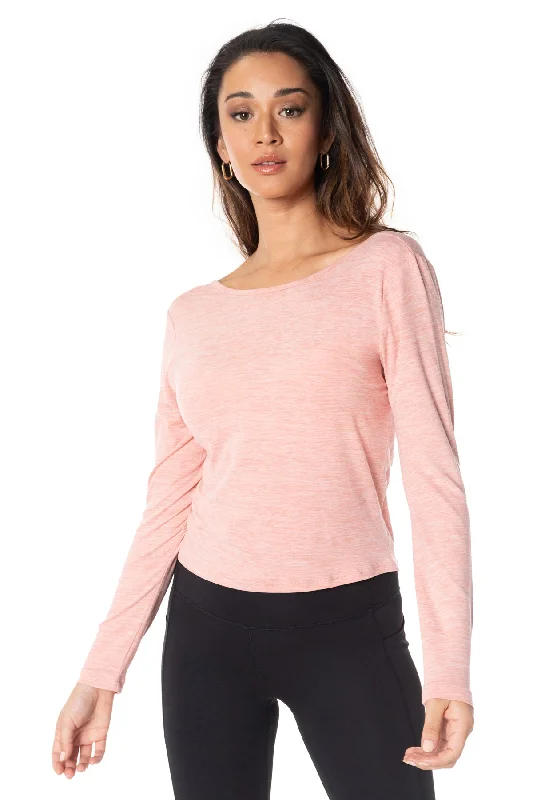 Women's Long Sleeve T-shirt for Everyday Wear -Day-To-Day Agency Crisscross Back Long Sleeve Top Women's Long Sleeve T-shirt for Everyday Wear -Day-To-Day Agency Crisscross Back Long Sleeve Top