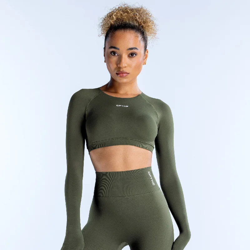 Women's Soft Touch Long Sleeve T-shirt for Winter -Dynamic Long Sleeve Crop Top
