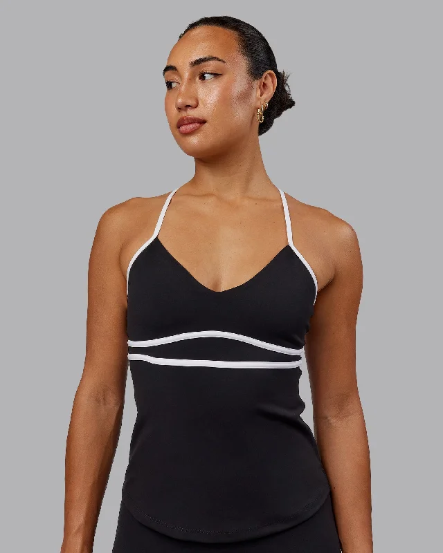 Women's Tank Tops for Everyday Comfort -Distinction Performance Tank - Black-White