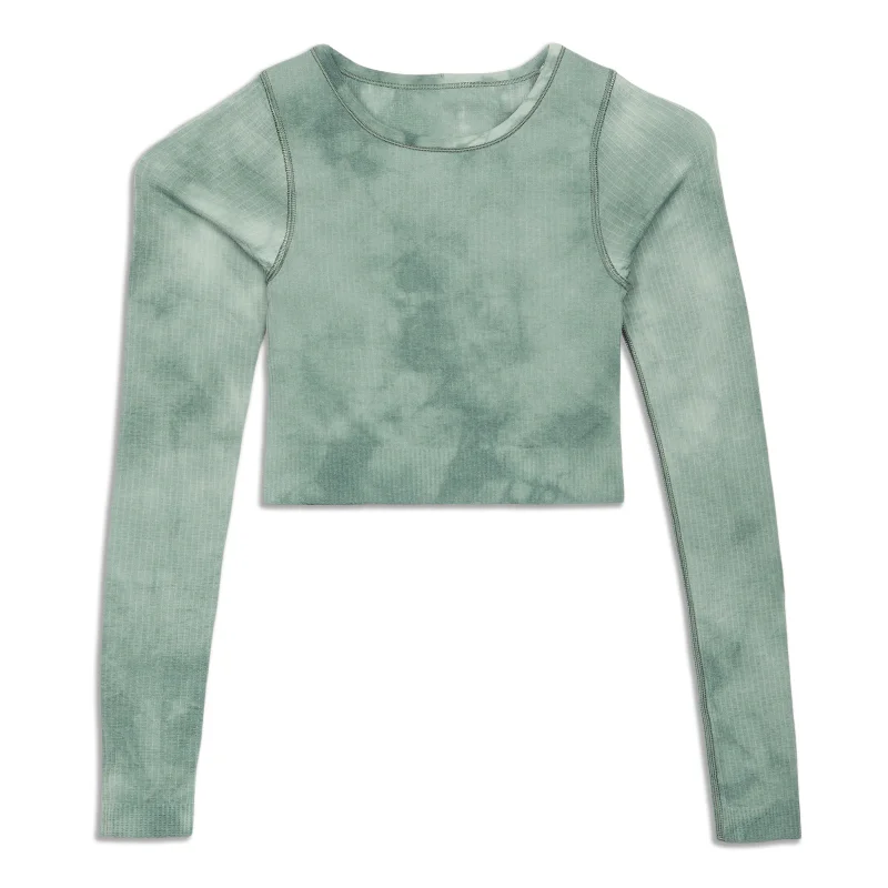 Women's T-shirt with V-neck Long Sleeve -Ebb To Street Long Sleeve Shirt - Resale