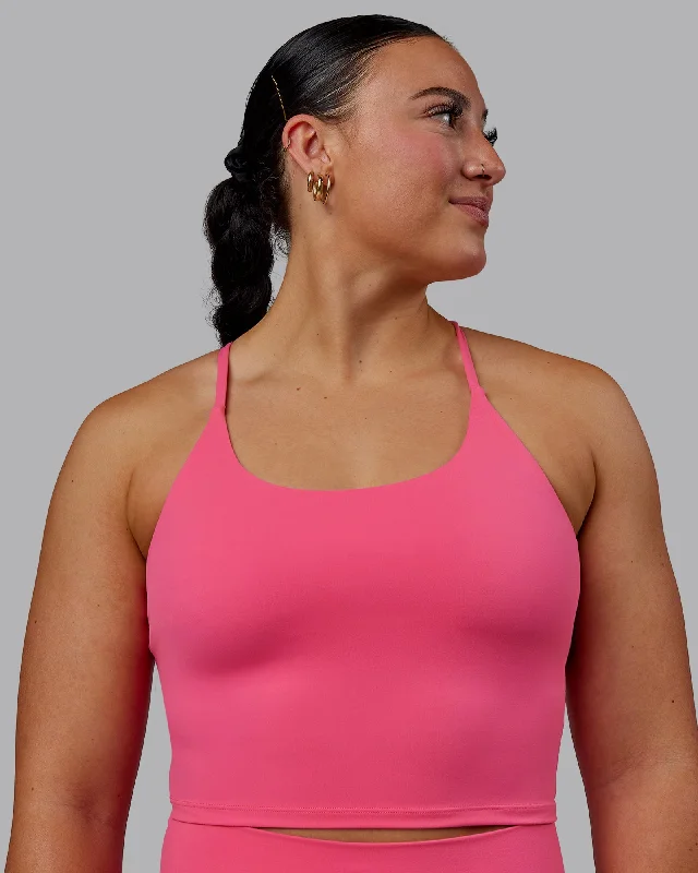 Women's Casual Camisoles for Daytime Wear -Elixir Active Tank - Carmine Rose