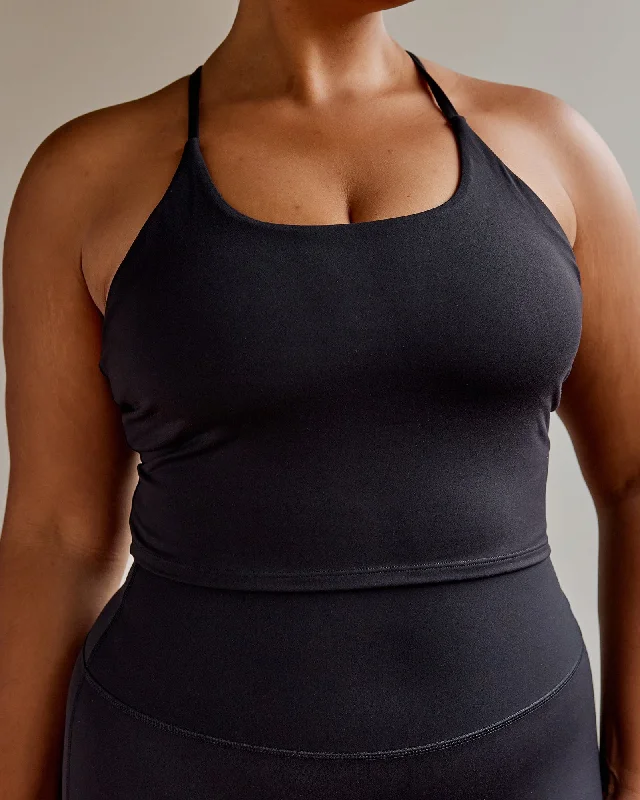 Women's Loose Tank Tops -Elixir Active Tank - Black