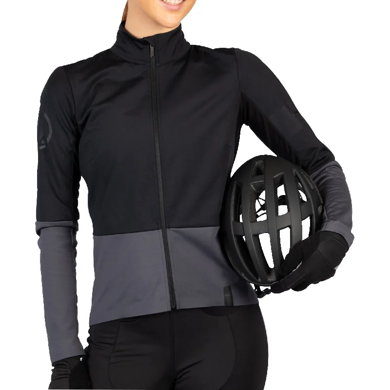 Women's Breathable Long Sleeve T-shirt for Comfort -Endura FS260-Jetstream Long Sleeve Womens Cycling Jersey - Black