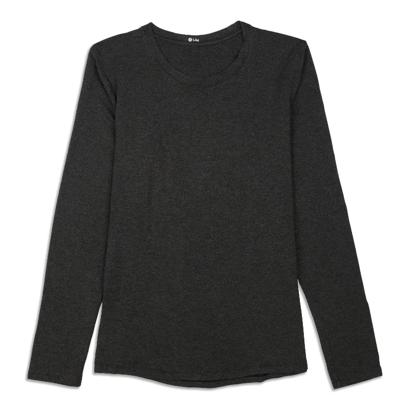 Women's Simple Long Sleeve T-shirt for Office -Ever Ready Long Sleeve Shirt - Resale Women's Simple Long Sleeve T-shirt for Office -Ever Ready Long Sleeve Shirt - Resale