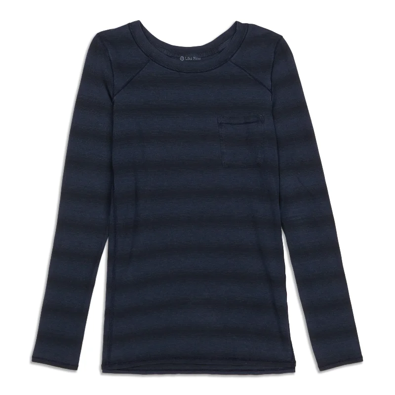 Women's Long Sleeve Top for the Gym -Find Your Zen Long Sleeve Shirt - Resale