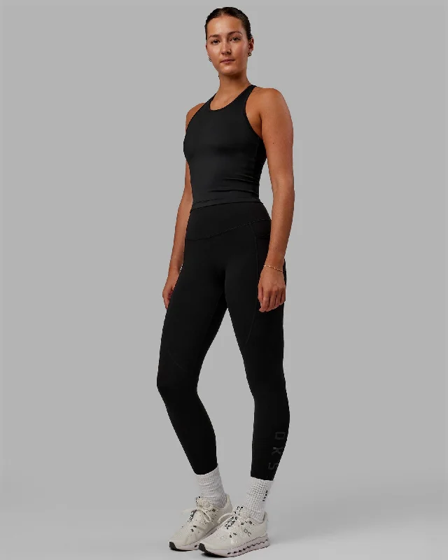 Women's Tank Tops for Poolside -Flow Shelf Bra Performance Tank - Black