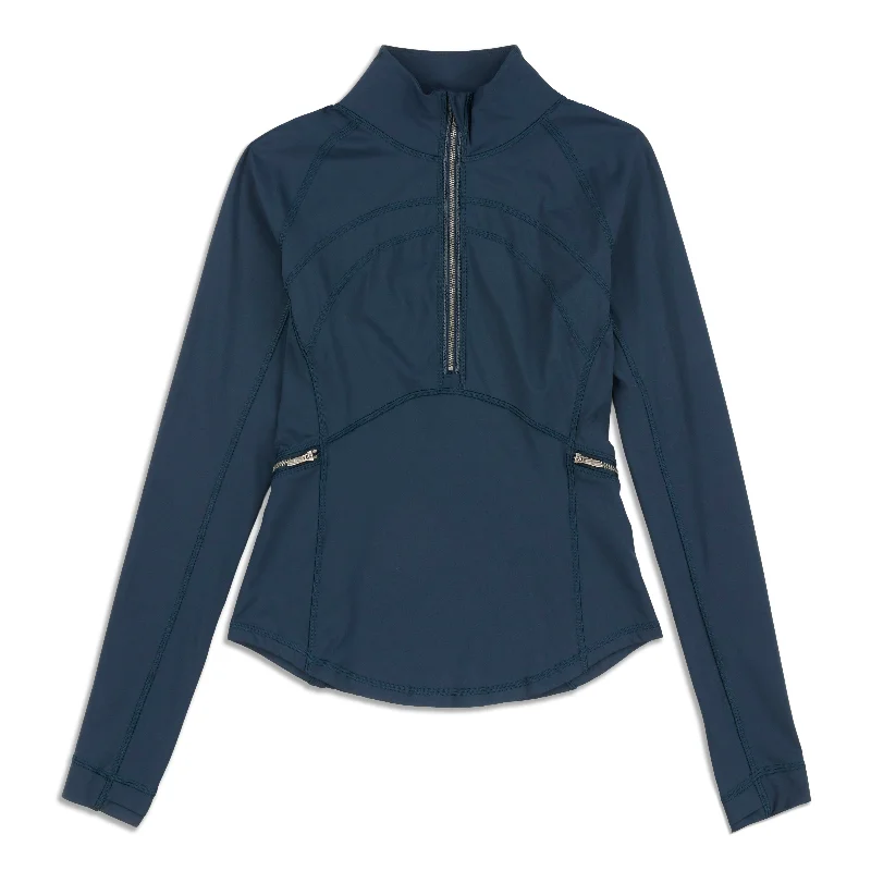Women's Soft Long Sleeve Shirt for Cozy Fit -Front Of The Pack Zip Long Sleeve Shirt - Resale