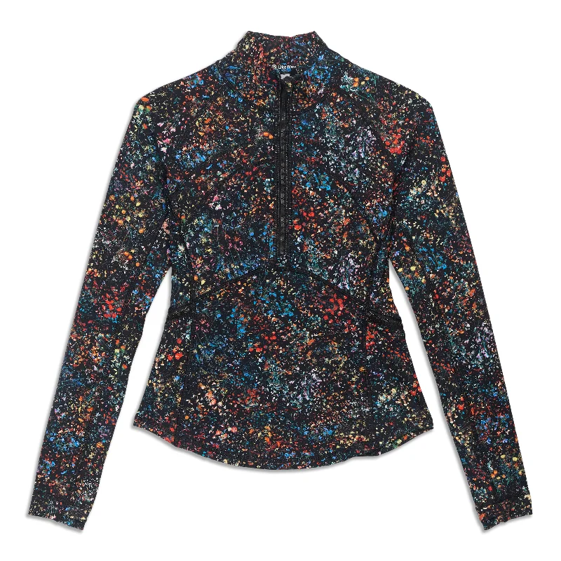 Women's Printed Long Sleeve Shirt -Front Of The Pack Zip Long Sleeve Shirt - Resale
