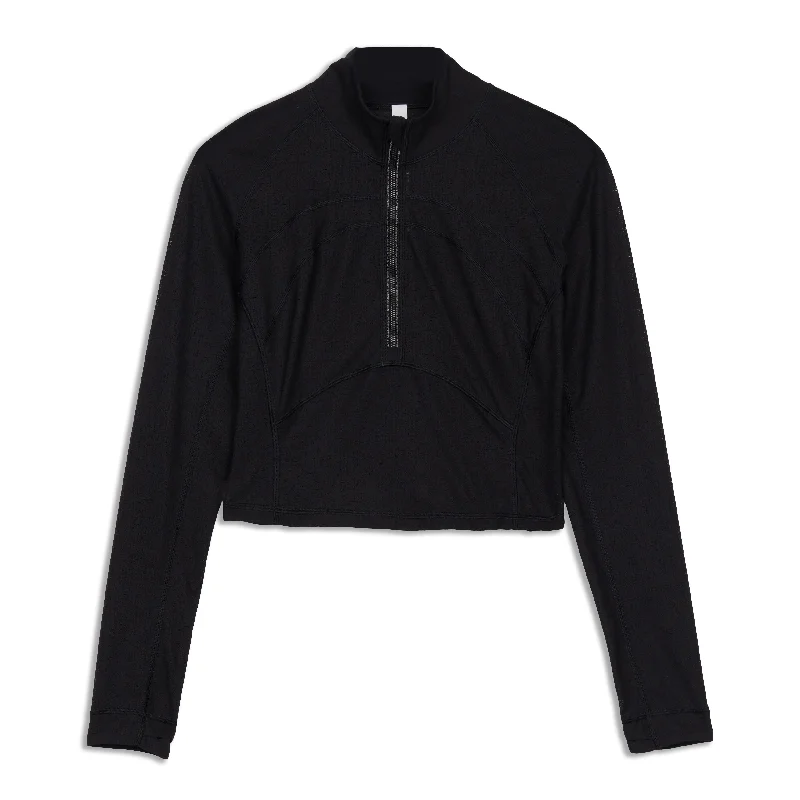 Women's Long Sleeve T-shirt for Casual Days -Front Of The Pack Zip Long Sleeve Shirt - Resale Women's Long Sleeve T-shirt for Casual Days -Front Of The Pack Zip Long Sleeve Shirt - Resale