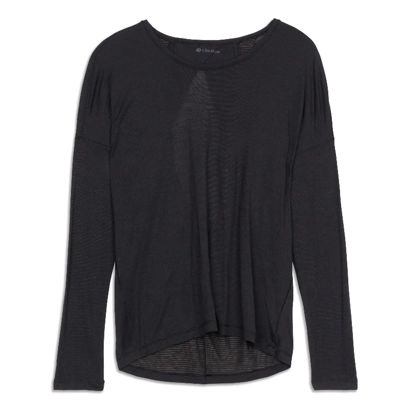 Women's Cool Long Sleeve Shirt with Cuffed Sleeves -Get Set Long Sleeve Shirt - Resale