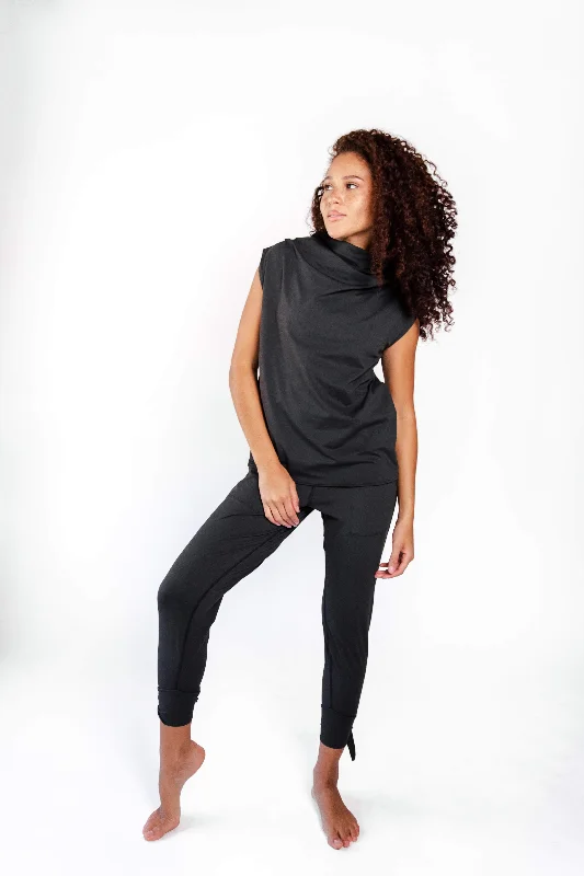 Women's Loose Camis for Comfortable Fit -Goddess Tank - Jet Black