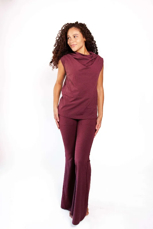 Women's Comfortable Camisoles for Relaxation -Goddess Tank - Maroon