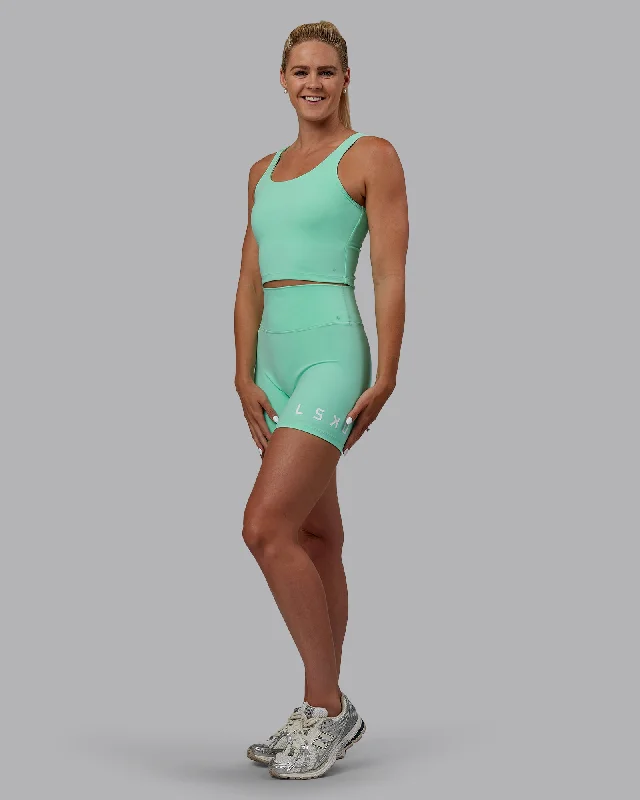 Women's Loose Fit Tank Tops for Relaxation -Gracious Shelf Bra Tank - Ice Green