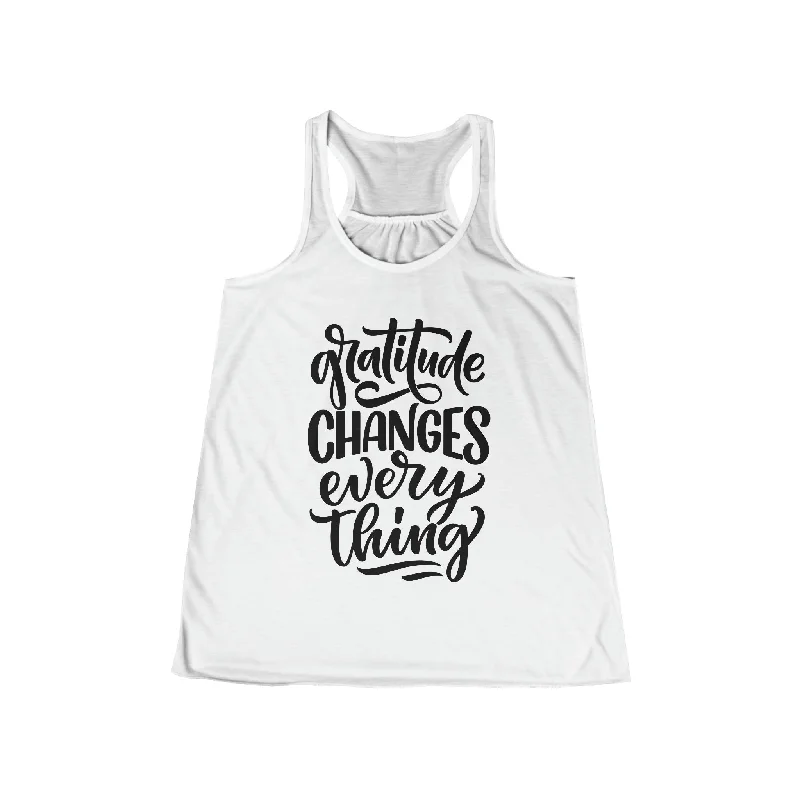 Women's Cotton Tank Tops -Gratitude Changes Everything Tank Top