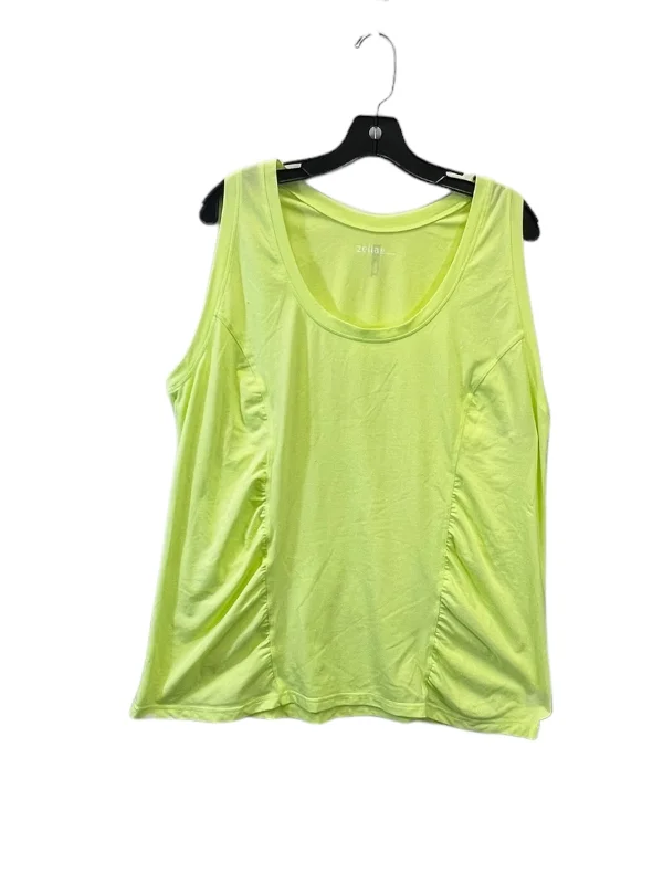 Women's Tank Tops for Cool Summer Nights -Green Athletic Tank Top Zella, Size 2x