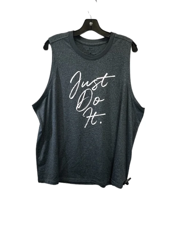 Women's Tank Tops with Soft Fabrics -Grey Athletic Tank Top Nike, Size 2x